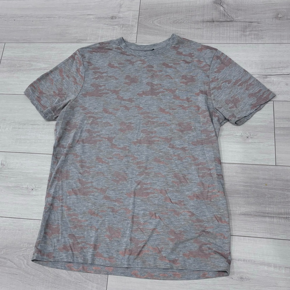 ASOS Camoflage Tshirt - Heathered Grey and Orange/Copper - Womens Size Medium